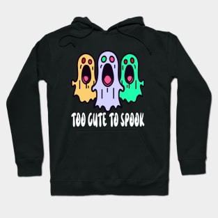 Halloween Screaming Ghost Too Cute To Spook Haunted Terror Emporium Apparel Hoodie